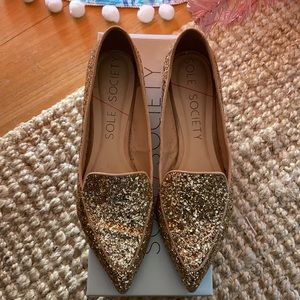 Sole Society Glitter Flats
